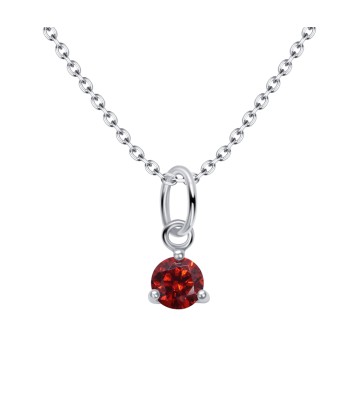January Birthstone Silver Necklace SPE-5688